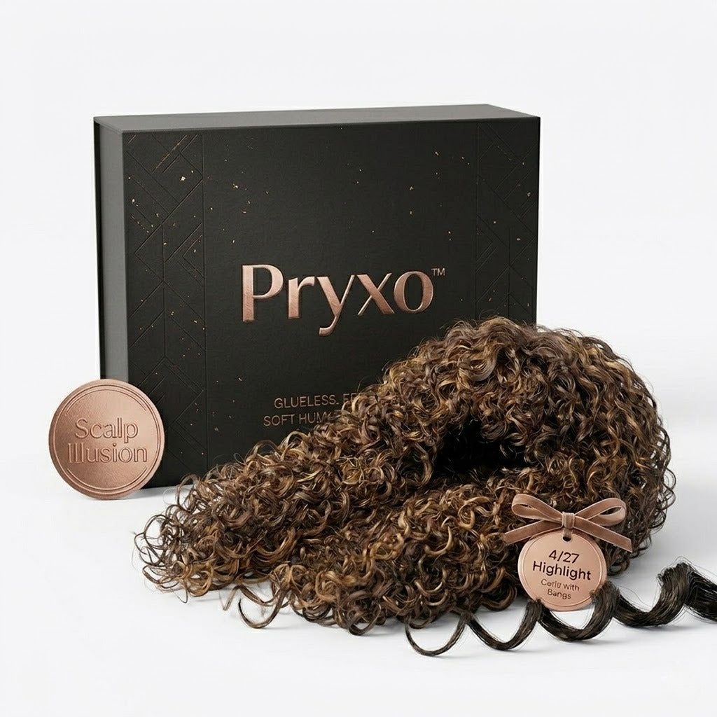 Human Hair Curly Wig with Bangs – Shaggy Waves✨